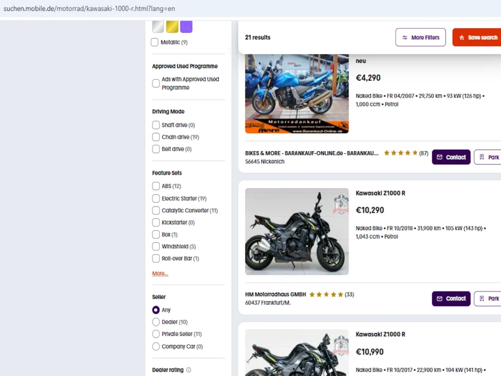 Mobile kawasaki zoeken